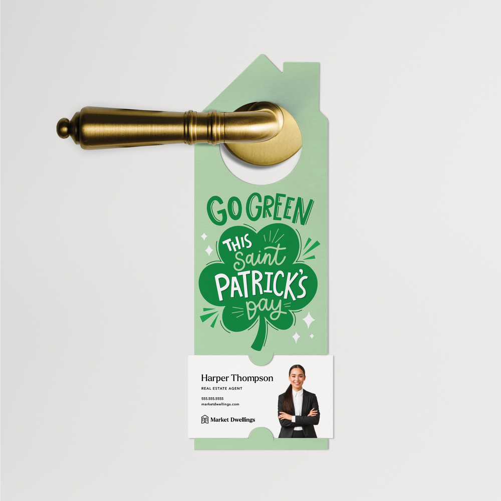 Go Green This St. Patrick's Day | St. Patrick's Day Door Hangers | 340-DH002 Door Hanger Market Dwellings   