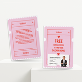 Free Consultation To Find Your Dream Home | Real Estate Notecards with Envelopes Mailer Market Dwellings
