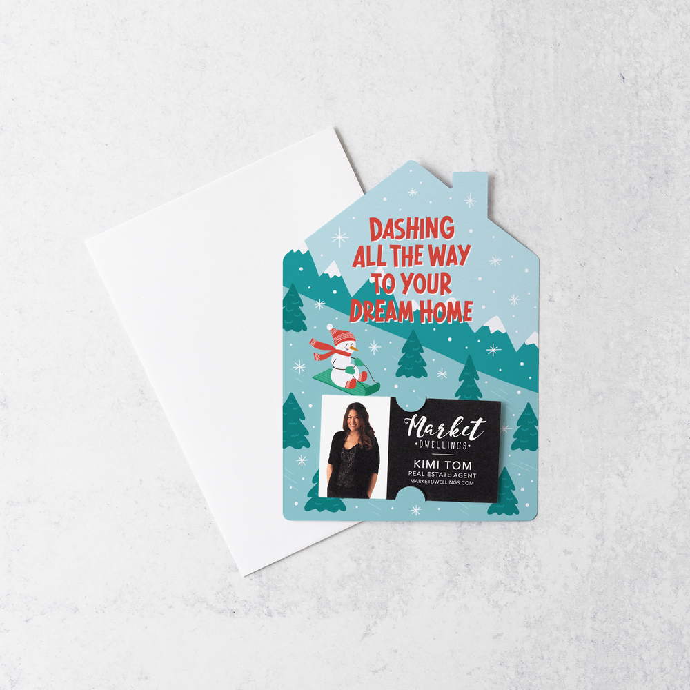 Set of Dashing All the Way to your Dream Home | Christmas Mailers | Envelopes Included | M231-M001 Mailer Market Dwellings   