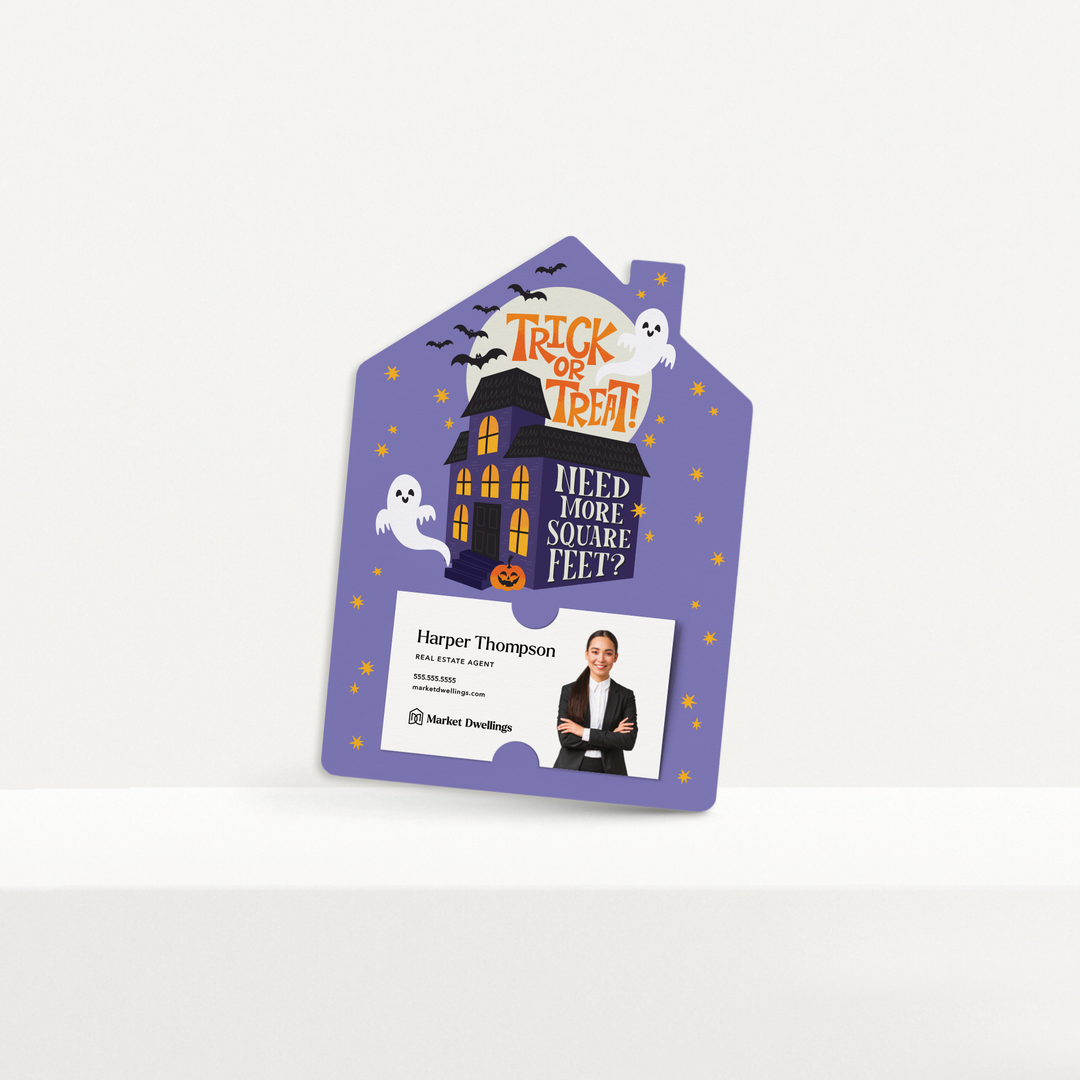 Set of Trick Or Treat! Need More Square Feet? | Halloween Mailers | Envelopes Included | M285-M001 Mailer Market Dwellings   