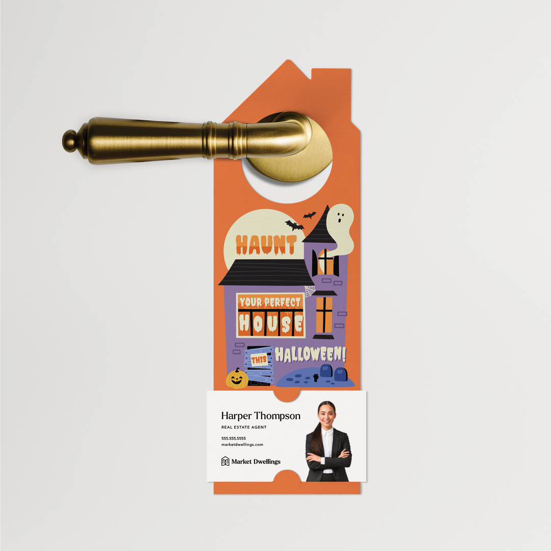 Haunt Your Perfect House This Halloween! | Halloween Door Hangers | 370-DH002 Door Hanger Market Dwellings   