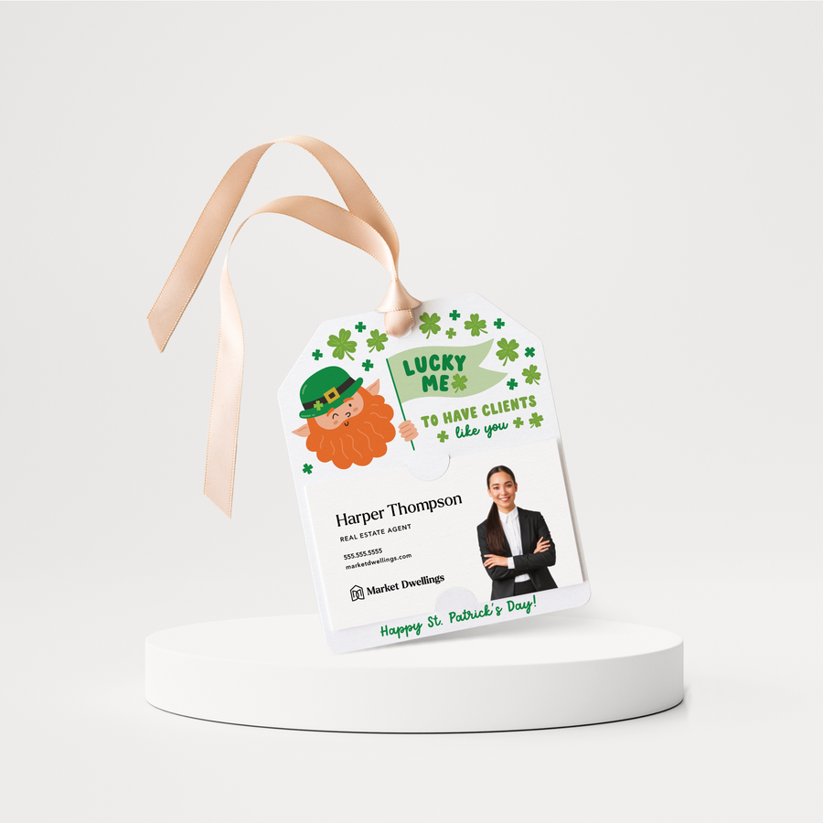 Lucky Me To Have Clients Like You | St. Patrick's Day Gift Tags | 257-GT001 Gift Tag Market Dwellings   