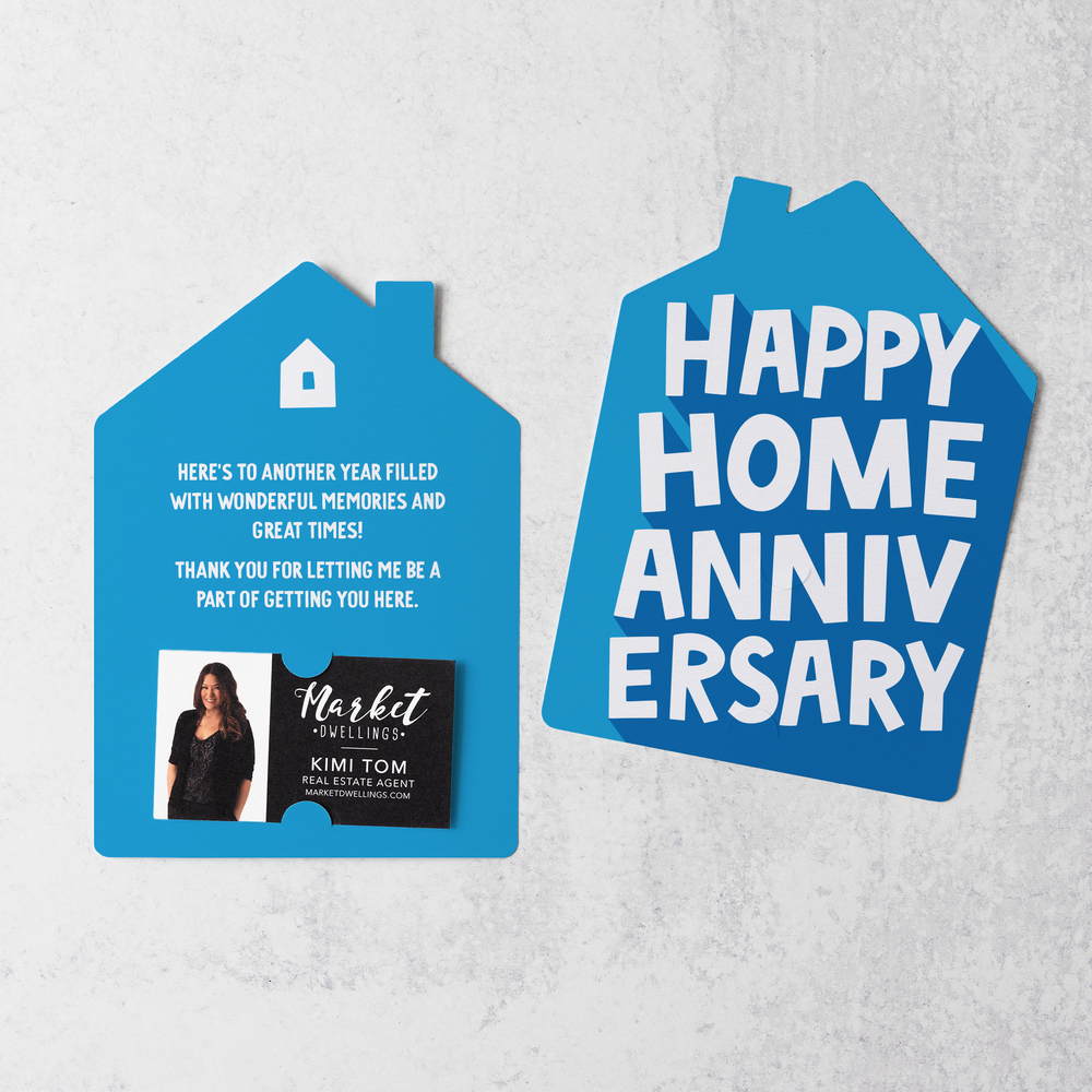 Set of Happy Home Anniversary | Mailers | Envelopes Included | M238-M001-AB Mailer Market Dwellings BRIGHT BLUE  