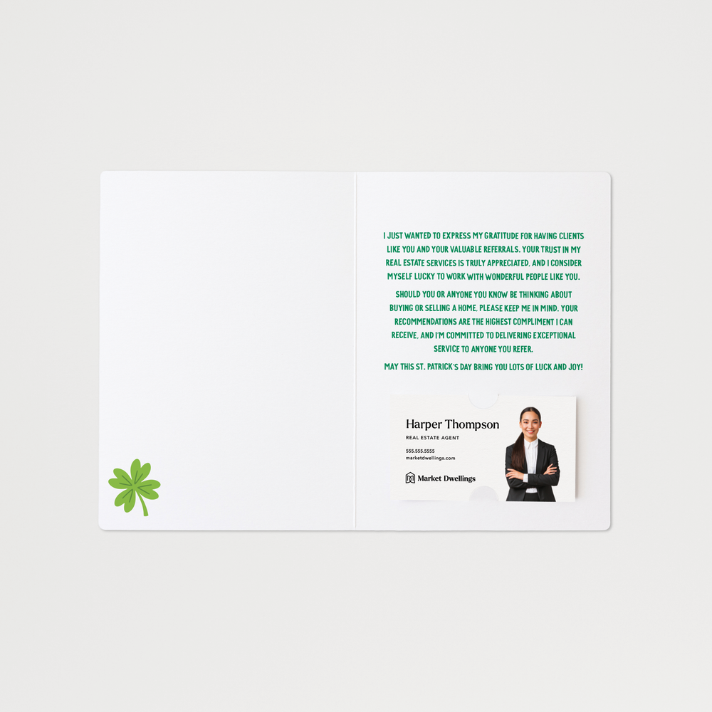 Set of Lucky To Have You And Your Referrals | St. Patrick's Day Greeting Cards | Envelopes Included | 118-GC001-AB Greeting Card Market Dwellings   