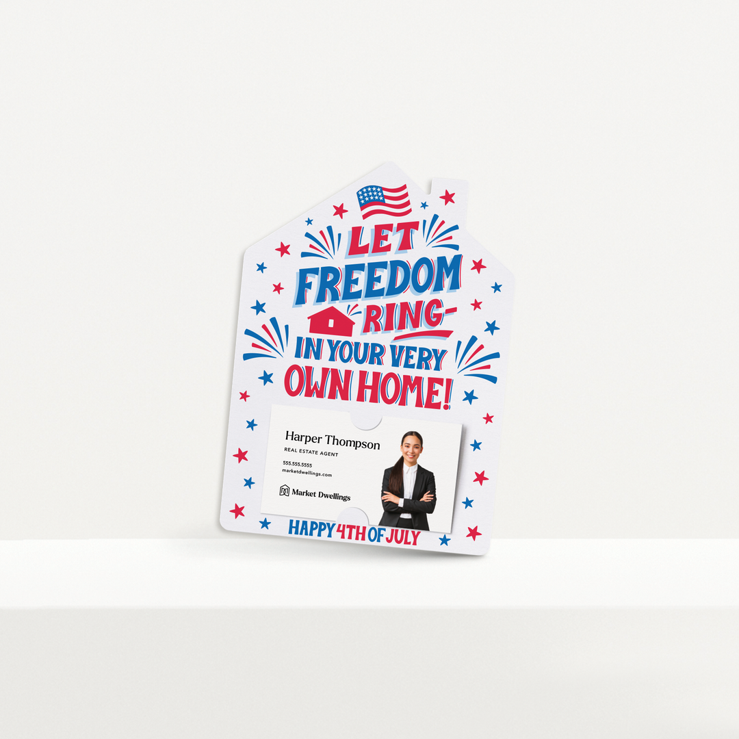 Set of Let Freedom Ring – In Your Very Own Home! Happy 4th of July  | 4th Of July Mailers | Envelopes Included | M278-M001 Mailer Market Dwellings   