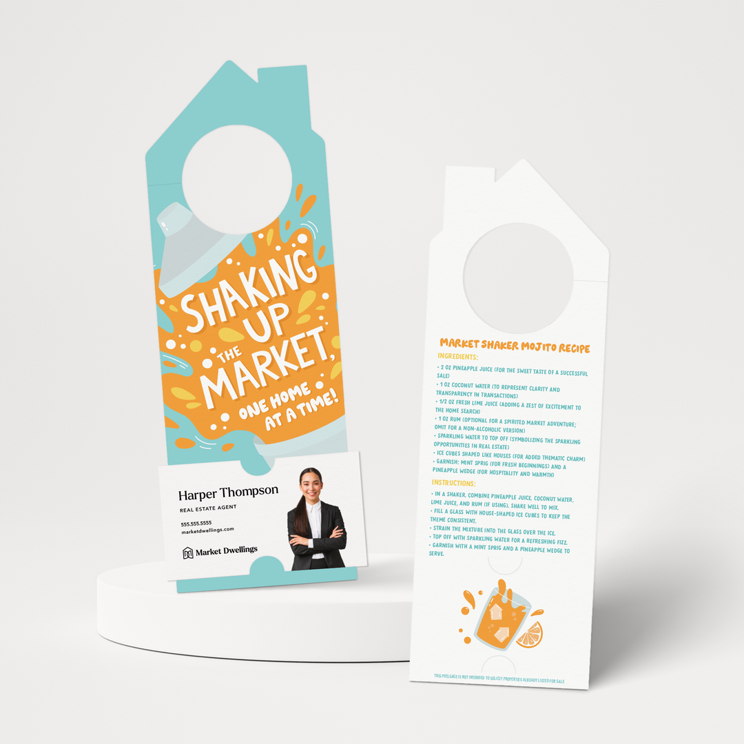 Shaking Up The Market, One Home At A Time! | Summer Door Hangers | 361-DH002 Door Hanger Market Dwellings   