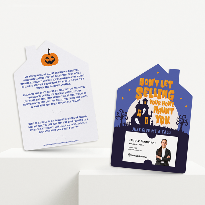 Set of Don’t Let Selling Your Home Haunt You. Just Give Me A Call! | Halloween Mailers | Envelopes Included | M286-M001 Mailer Market Dwellings   