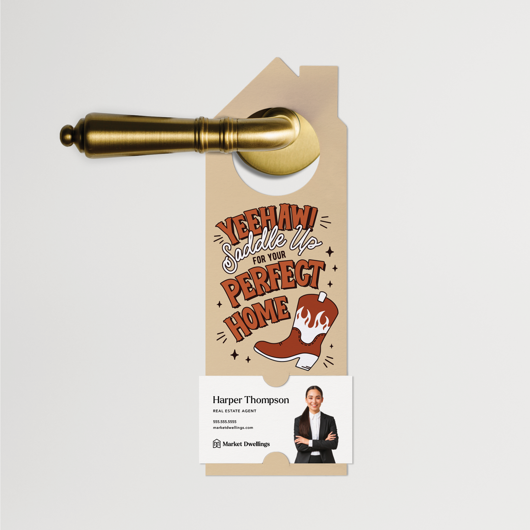 Yeehaw! Saddle Up For Your Perfect Home | Door Hangers | 373-DH002 Door Hanger Market Dwellings   