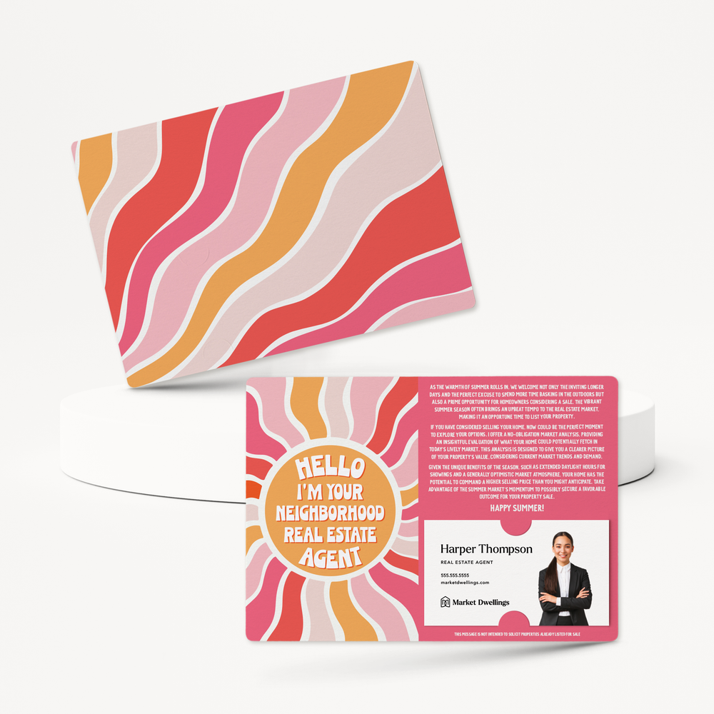 Set of Hello I'm Your Neighborhood Real Estate Agent | Mailers | Envelopes Included | M163-M003 Mailer Market Dwellings   