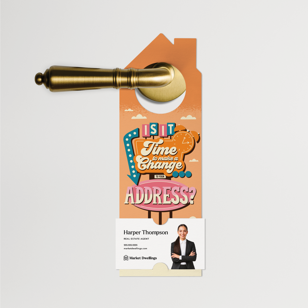 Is It Time To Make A Change... To Your Address? | Door Hangers | 377-DH002 Door Hanger Market Dwellings   