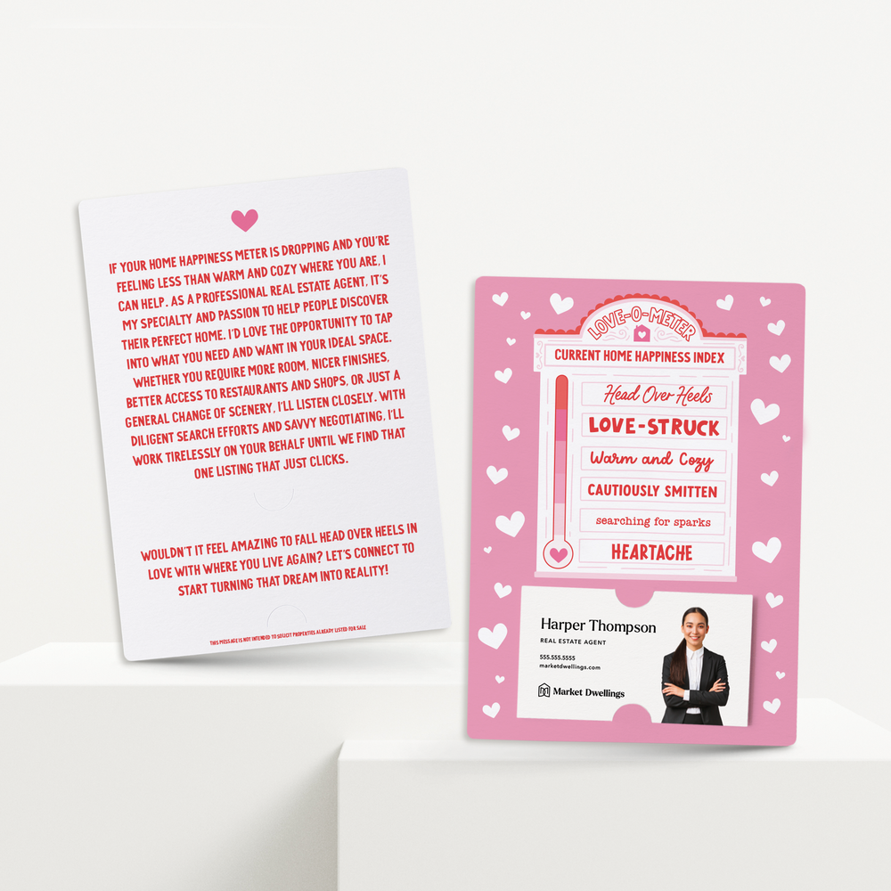 Set of  Love-O-Meter | Valentine's Day Mailers | Envelopes Included | M17-M007 Mailer Market Dwellings   