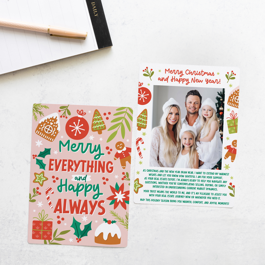 Set of Merry Everything and Happy Always | Christmas Mailers | Envelopes Included | M27-M006 Mailer Market Dwellings   