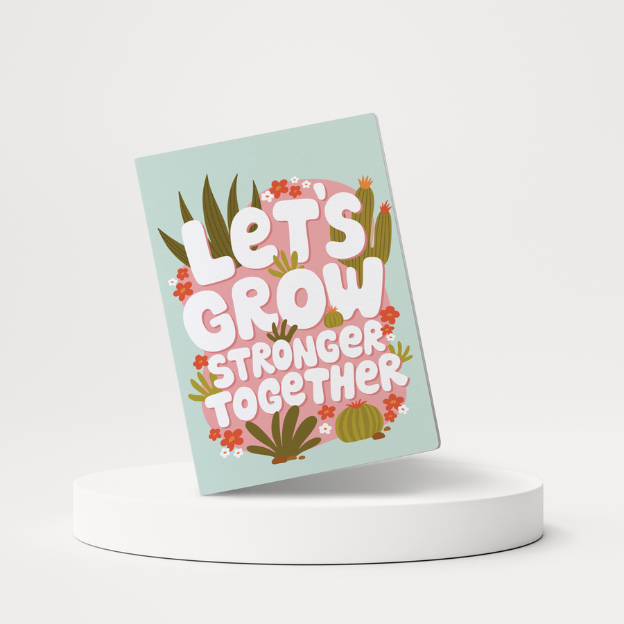 Set of Let's Grow Stronger Together | Greeting Cards | Envelopes Included | 126-GC001 Greeting Card Market Dwellings   