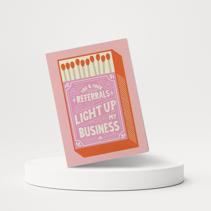 Set of  You And Your Referrals Light Up My Business | Valentine's Day Greeting Cards | Envelopes Included | 111-GC001 Greeting Card Market Dwellings   