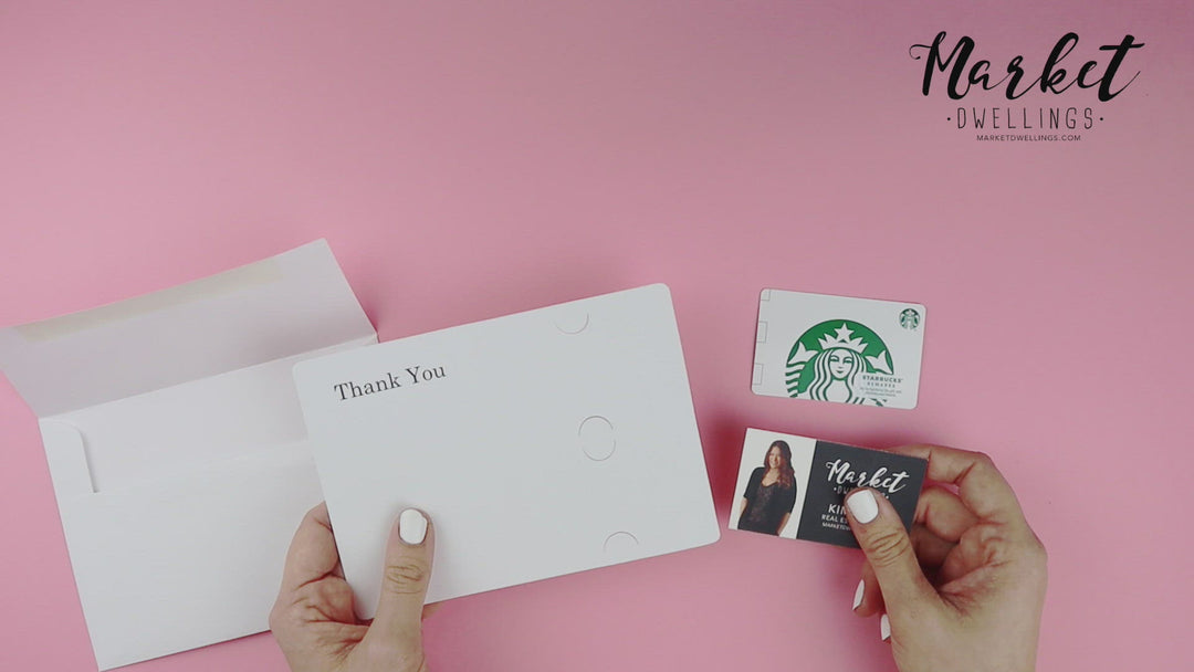 Set of "Thank you" Gift Card & Business Card Holder Mailer | Envelopes Included | M6-M008