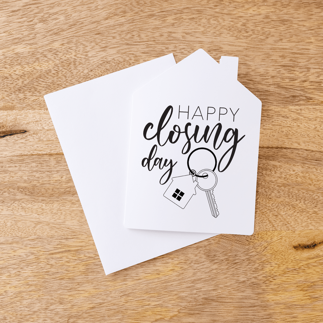 Vertical | Set of "Happy Closing Day" Real Estate Agent Greeting Cards | Envelopes Included | 1-GC003 - Market Dwellings