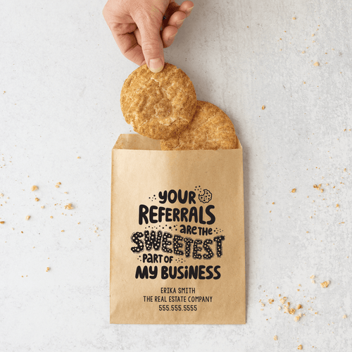 Your Referrals Are the Sweetest Part of My Business | Real Estate & Mortgage Treat Bags Bakery Bag Market Dwellings