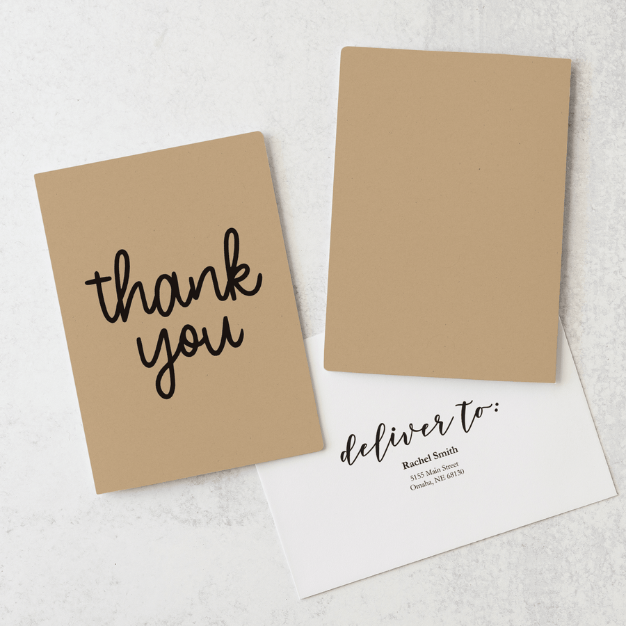 Set of "Thank You" Greeting Cards with Business Card Insert | Envelopes Included | 10-GC001 Greeting Card Market Dwellings   