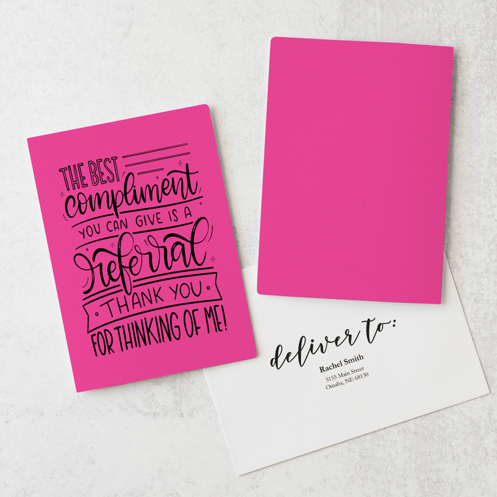 Set of "The Best Compliment You Can Give is a Referral" Greeting Cards | Envelopes Included | 15-GC001 - Market Dwellings