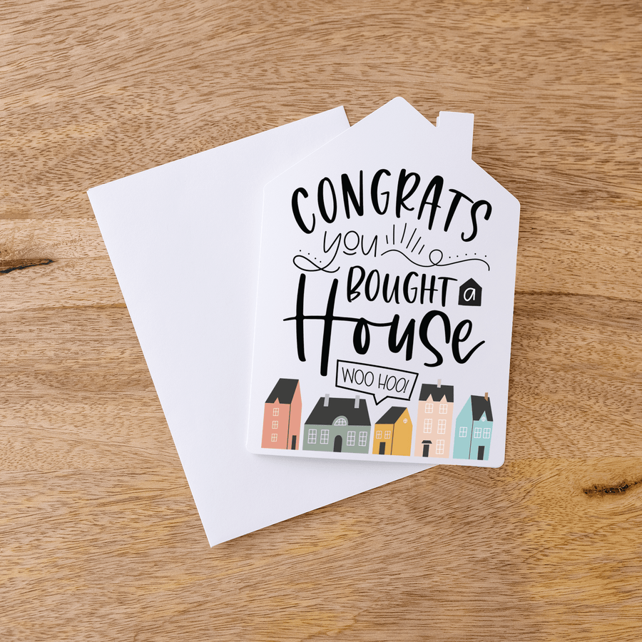 Set of "Congrats You Bought a House" Closing Day Greeting Cards | Envelopes Included | 17-GC002 Greeting Card Market Dwellings   