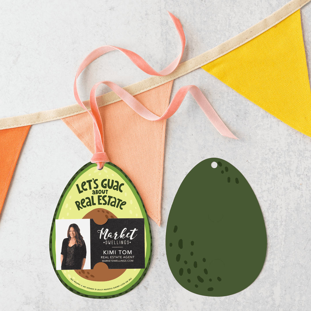Let's Guac About Real Estate Avocado Gift Tags | Pop By Gift Tags | 2-GT007 Gift Tag Market Dwellings   