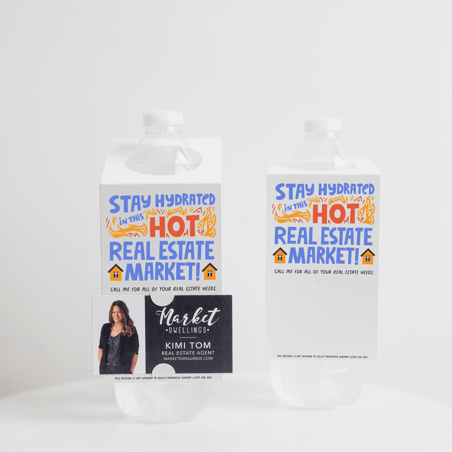 Stay Hydrated In This Hot Real Estate Market Bottle Hang Tags | 21-BT001 Bottle Tag Market Dwellings   