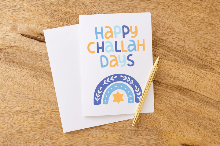Set of "Happy Challah Days" Colorful Greeting Cards | Envelopes Included | 23-GC001 - Market Dwellings