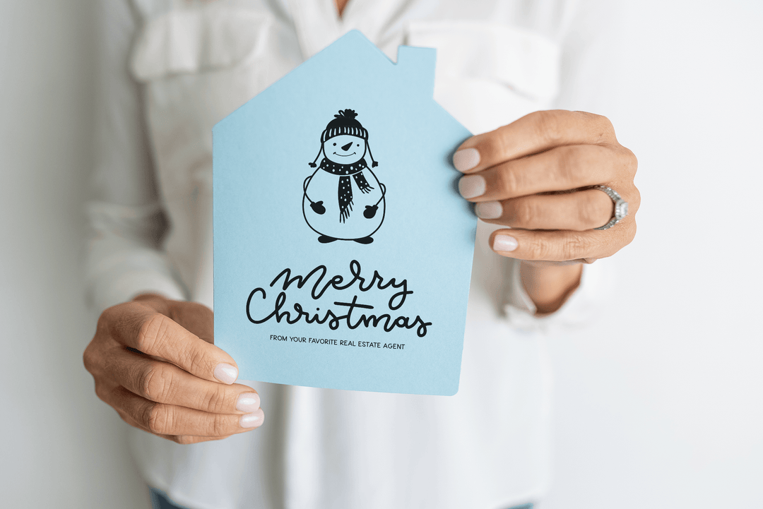 Set of Snowman "Merry Christmas from Your Favorite Real Estate Agent" |  Holiday Greeting Cards | Envelopes Included | 28-GC002 Greeting Card Market Dwellings   