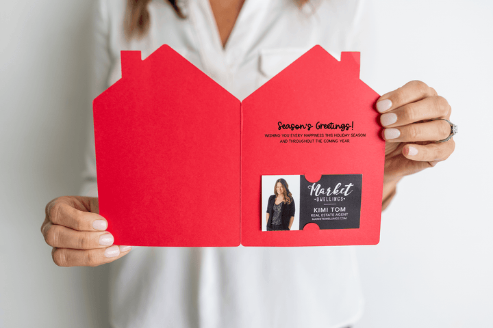 Set of House "Merry Christmas from Your Favorite Real Estate Agent" | Holiday Greeting Cards | Envelopes Included | 29-GC002 - Market Dwellings