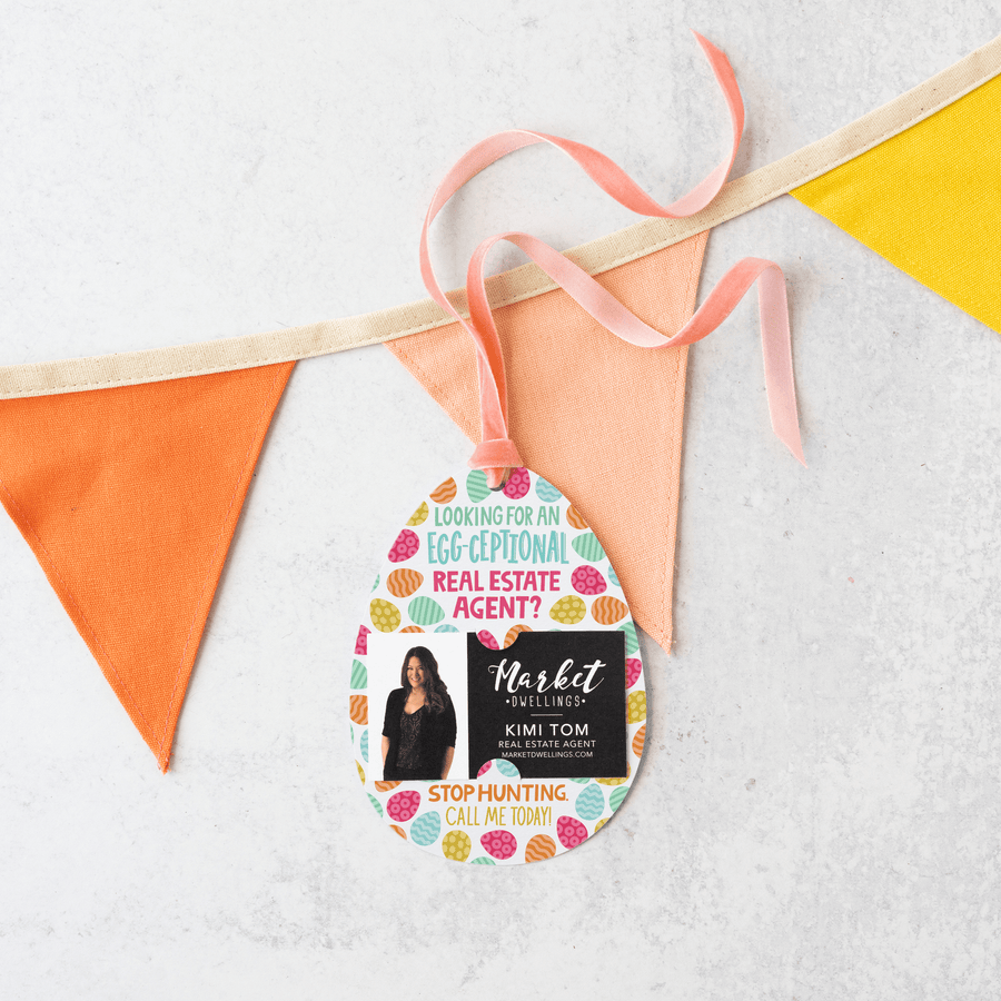 Looking For An Egg-Ceptional Real Estate Agent? | Easter Spring Gift Tags | 3-GT007 Gift Tag Market Dwellings   