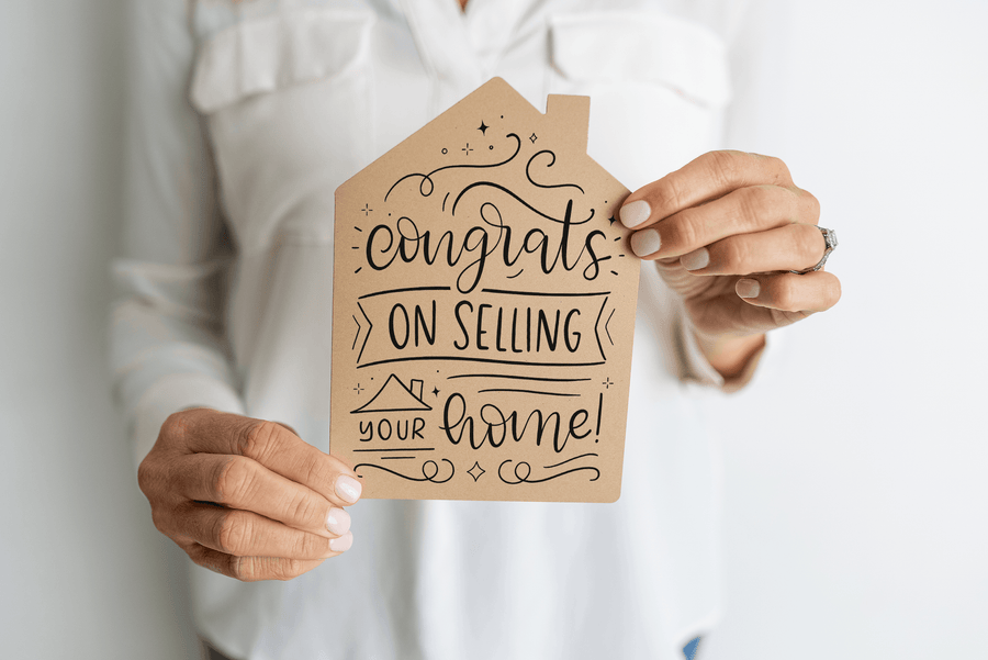 Set of "Congrats on Selling Your Home" Real Estate Agent Greeting Cards | Envelopes Included | 32-GC002 Greeting Card Market Dwellings   