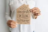 Congrats on Selling Your Home Real Estate Agent | Real Estate Greeting Cards with Envelopes Greeting Card Market Dwellings
