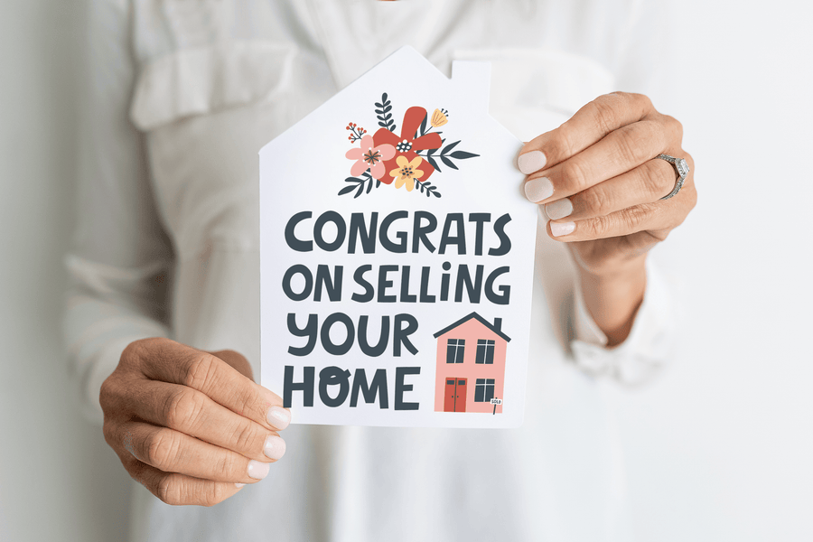 Set of "Congrats on Selling Your Home" Real Estate Agent Greeting Cards | Envelopes Included | 35-GC002 Greeting Card Market Dwellings   