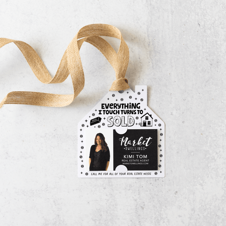 Everything I Touch Turns to Sold Real Estate Pop By Gift Tags | 37-GT004 Gift Tag Market Dwellings WHITE  