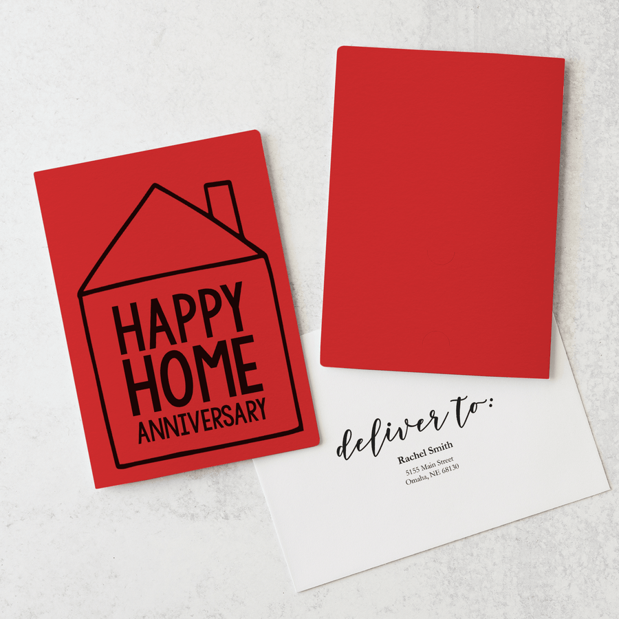Set of "Happy Home Anniversary" Greeting Cards | Envelopes Included | 4-GC001 Greeting Card Market Dwellings   