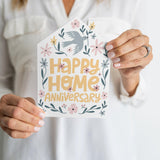 Happy Home Anniversary Colorful | Real Estate & Mortgage Greeting Cards with Envelopes Greeting Card Market Dwellings