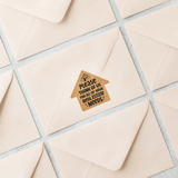 Please Think of US for All of Your Real Estate Needs | Real Estate House-Shaped Stickers Stickers Market Dwellings