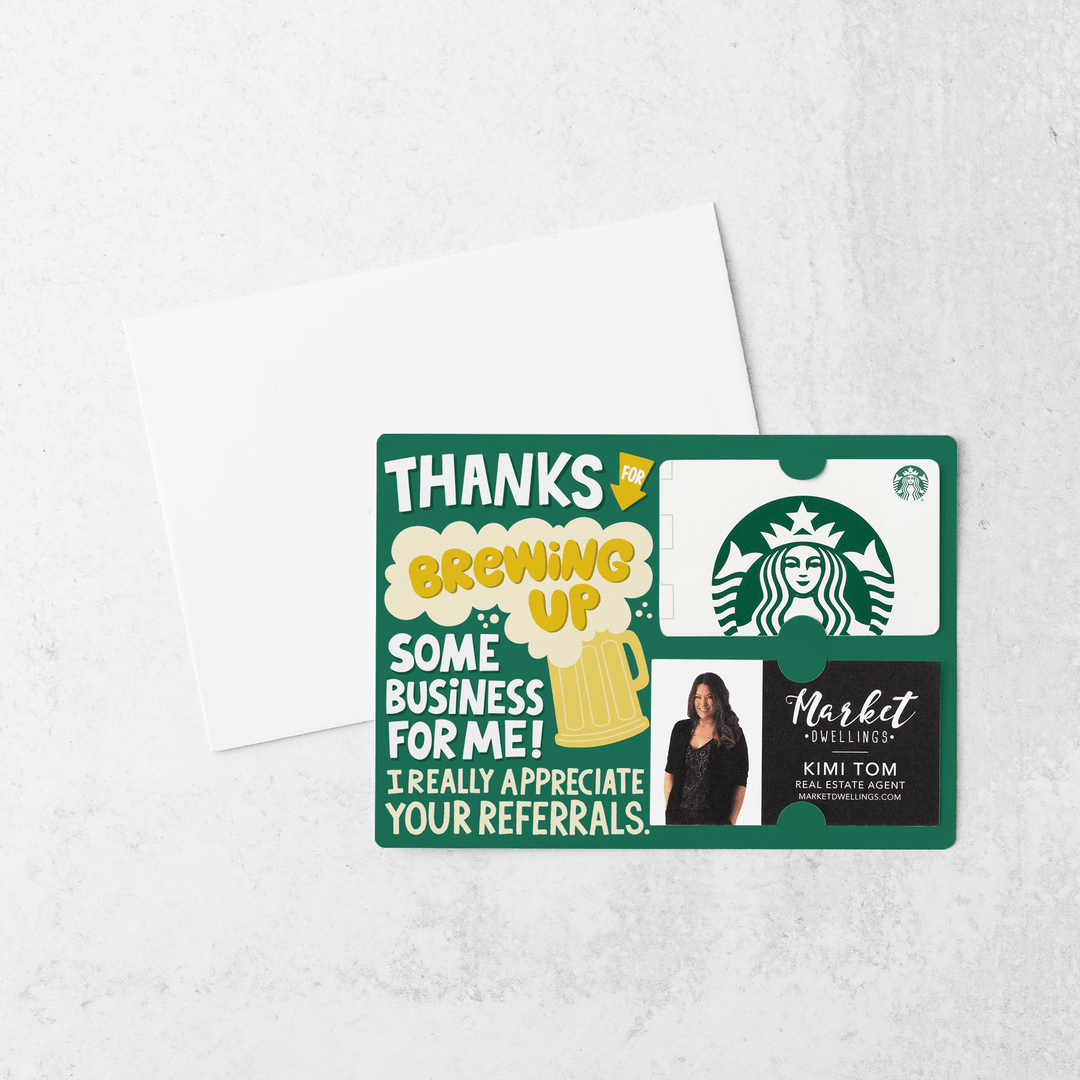Set of Thanks For Brewing Up Some Business For Me! | Mailers | Envelopes Included | M96-M008-AB Mailer Market Dwellings   