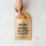 Welcome to the Open House Take a Look Around and Ask Questions | Real Estate & Mortgage Treat Bags Bakery Bag Market Dwellings