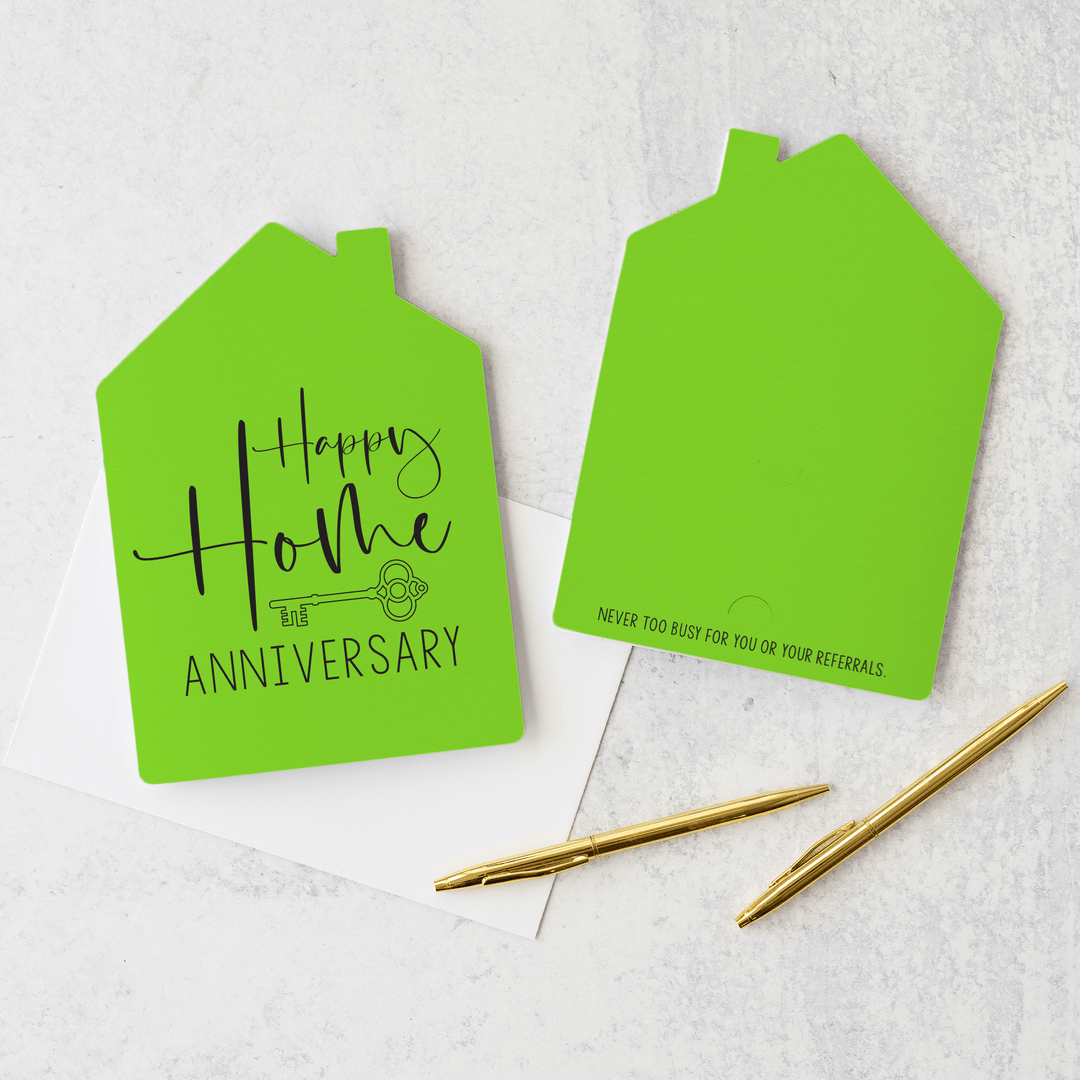 Set of "Happy Home Anniversary" Greeting Cards | Envelopes Included | 5-GC002 Greeting Card Market Dwellings GREEN APPLE  