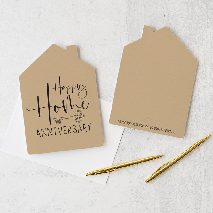 Set of "Happy Home Anniversary" Greeting Cards | Envelopes Included | 5-GC002 Greeting Card Market Dwellings KRAFT  