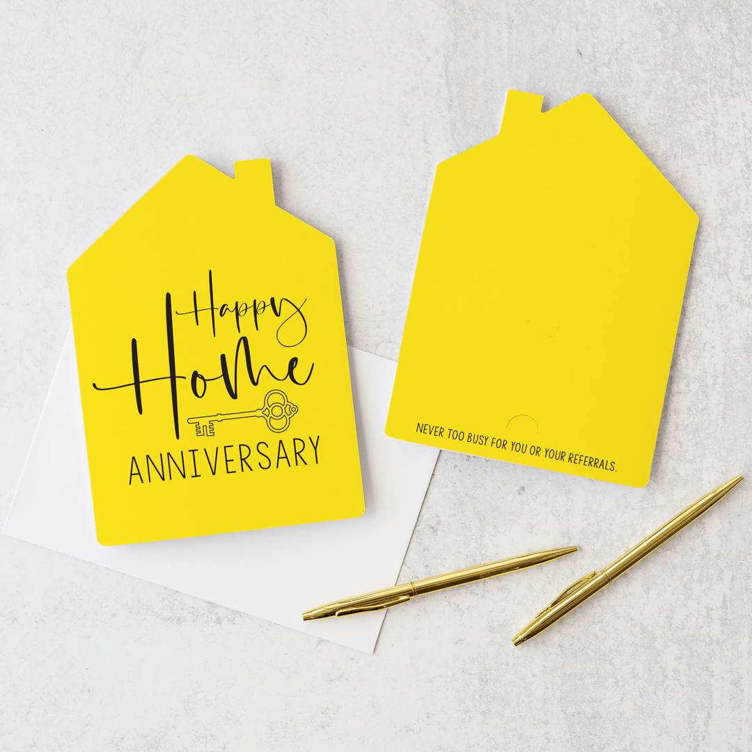 Set of "Happy Home Anniversary" Greeting Cards | Envelopes Included | 5-GC002 Greeting Card Market Dwellings LEMON  
