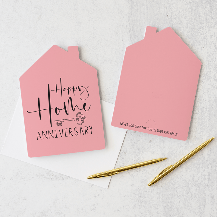 Set of "Happy Home Anniversary" Greeting Cards | Envelopes Included | 5-GC002 Greeting Card Market Dwellings LIGHT PINK  