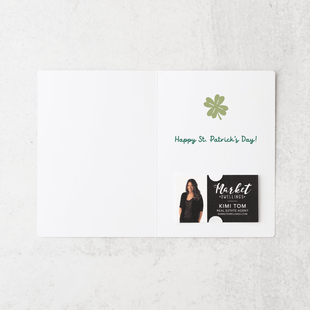 Set of A Good Client Is Like A Four Leaf Clover | St. Patrick's Day Greeting Cards | Envelopes Included | 50-GC001-AB Greeting Card Market Dwellings   