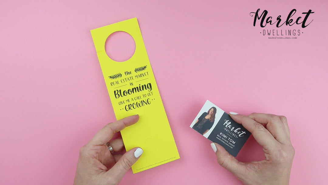 "The Real Estate Market is Blooming" | Door Hanger for Seed Packets | 16-DH003