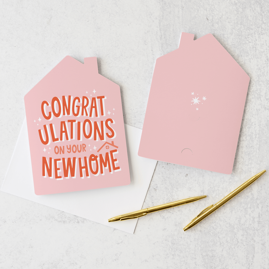 Set of Congratulations On Your New Home | Greeting Cards | Envelopes Included | 56-GC002-AB - Market Dwellings