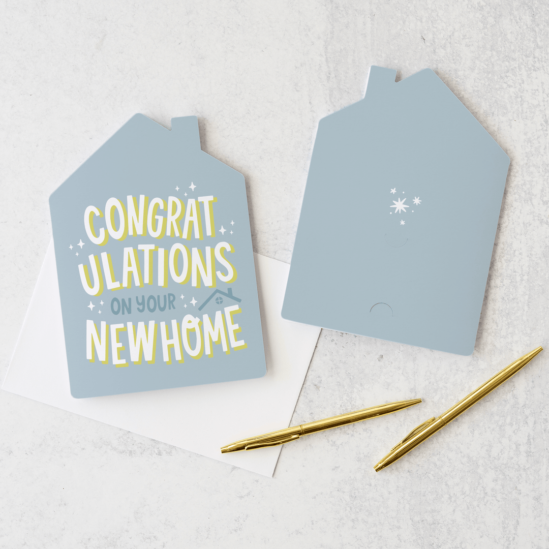 Set of Congratulations On Your New Home | Greeting Cards | Envelopes Included | 56-GC002-AB Greeting Card Market Dwellings SKY  