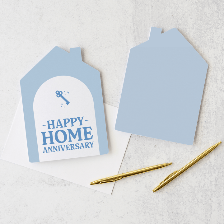 Set of Happy Home Anniversary Greeting Cards | Envelopes Included | 57-GC002-AB Greeting Card Market Dwellings CORNFLOWER BLUE  