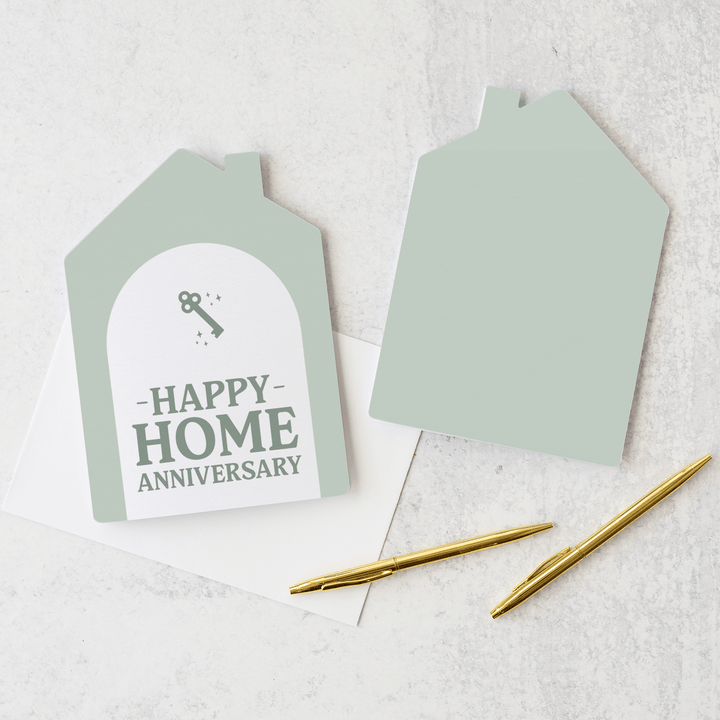 Set of Happy Home Anniversary Greeting Cards | Envelopes Included | 57-GC002-AB Greeting Card Market Dwellings OLIVE  