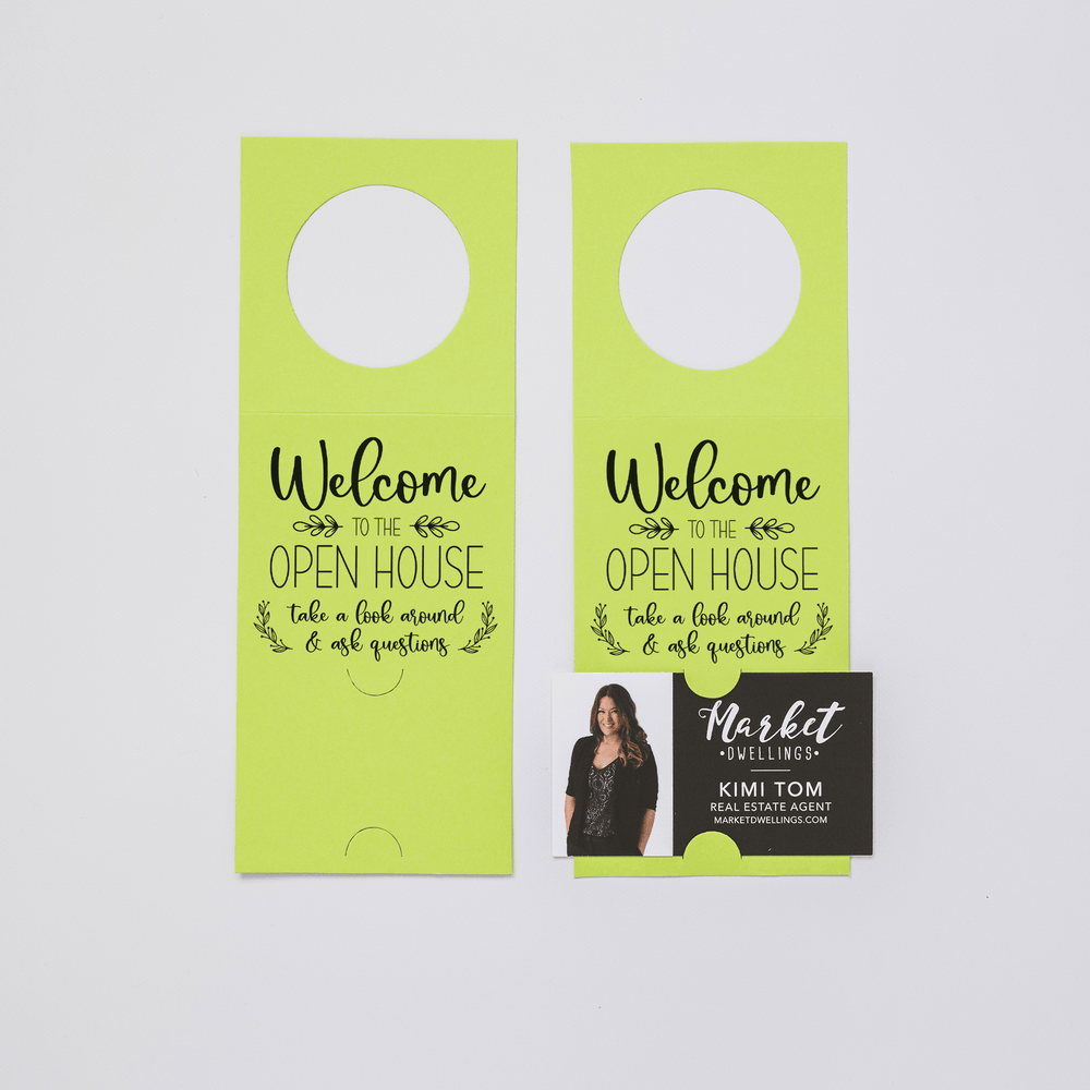 Welcome to the Open House | Bottle Hang Tag | Bottle Bib | 6-BT001 Bottle Tag Market Dwellings   